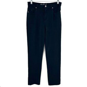 GLORIA VANDERBILT Black Amanda Straight Leg Stretch Bling Pocket Slimming Pant 6